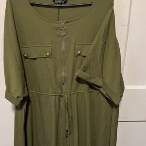 BloomChic Olive Green Dress